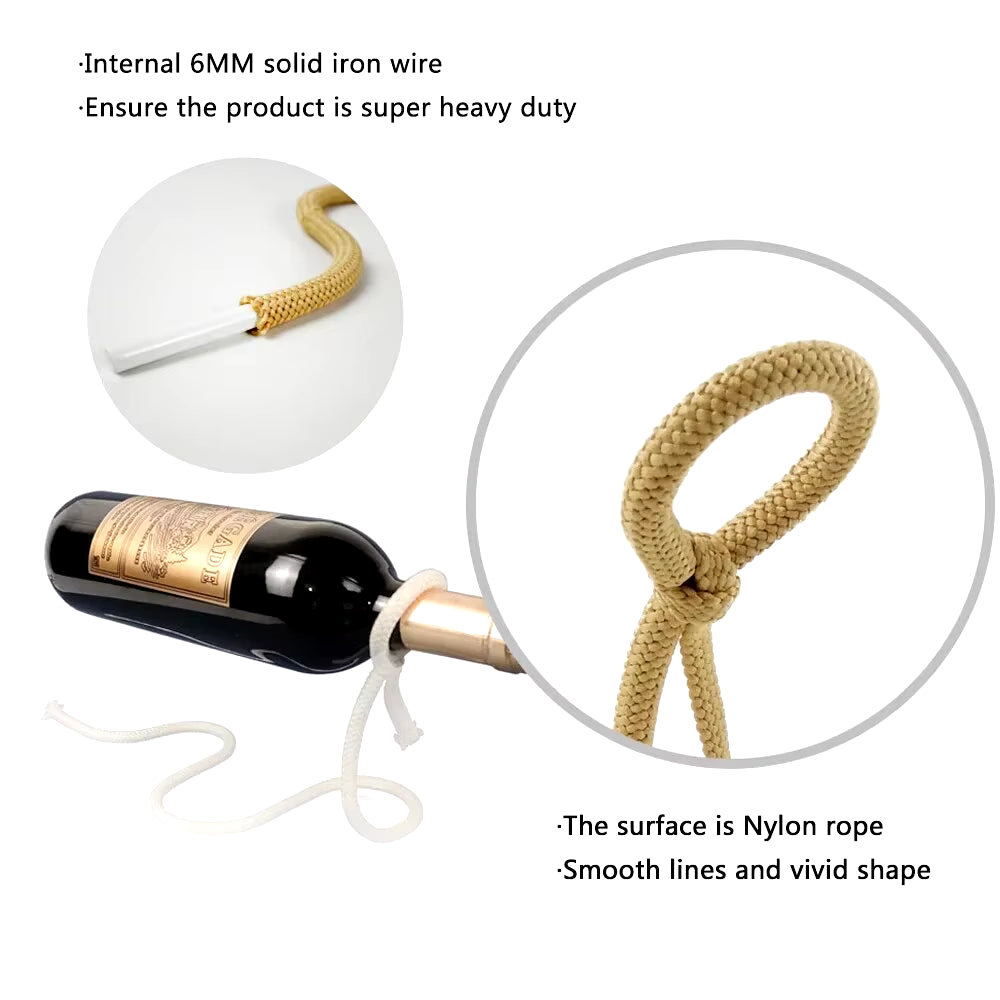 Rope Red Wine Rack Snake Bracket Wine Bottle Holder Modern Style for Home Decoration Table Decor Wine Cabinet Display